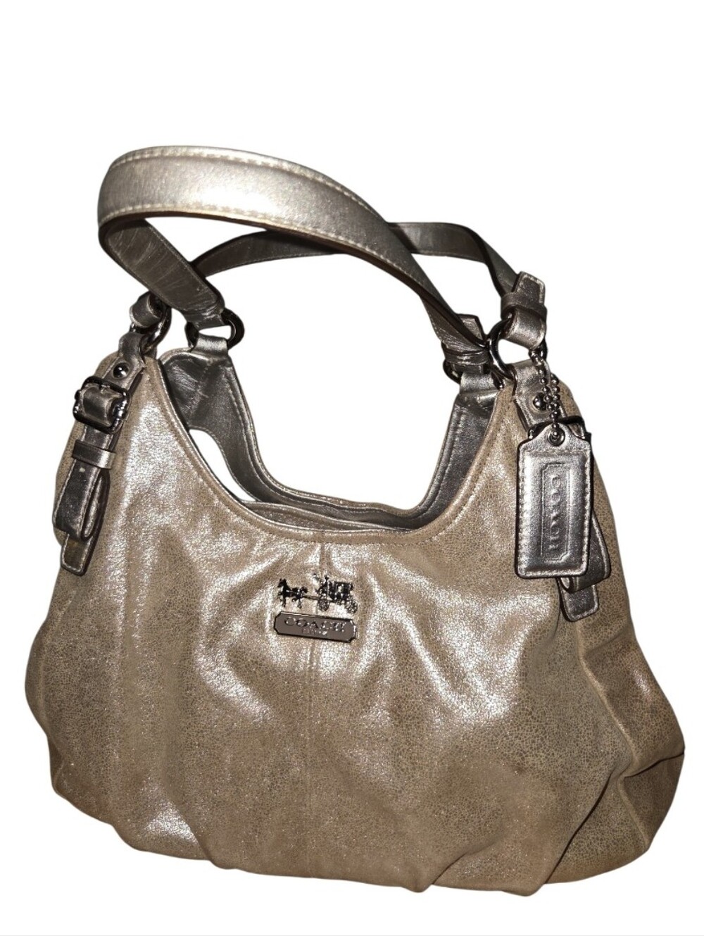 Coach Gold Shimmer Shoulder Bag
